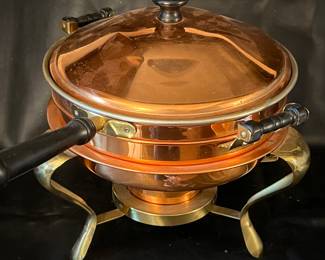 Copper fondue pot