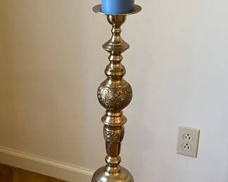 Tall brass candlestick