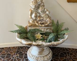 Plaster indoor fountain