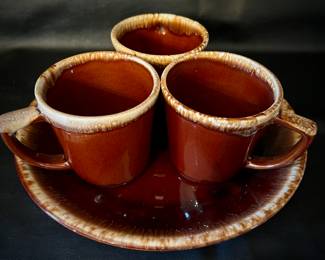 McCoy cups and plate