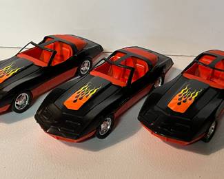 Vintage plastic racecars