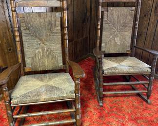 Vintage rattan rockers