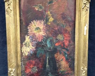E.Kino Signed Floral Still Life Oil Painting
