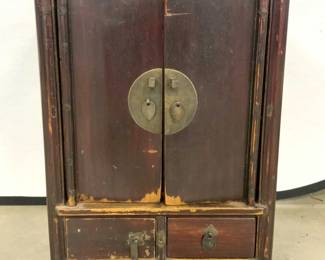 Antique Wooden Hand Crafted Korean Cabinet

