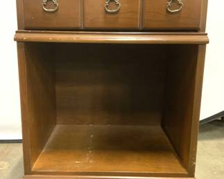 Vintage Cherrywood Side Table W Drawer
