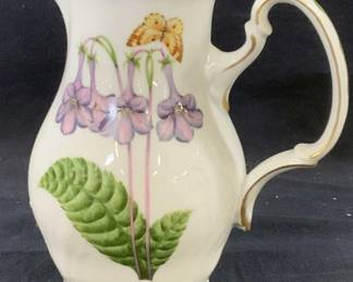 Anna Weatherly Botanical Porcelain Pitcher,Hungary
