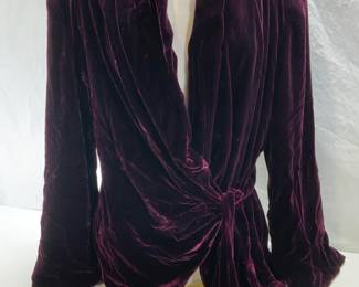 Donna Karen Plush Silk Blend Evening Jacket
