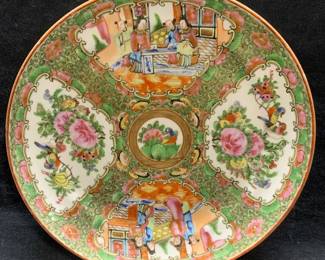 Vintage Chinese Famille Rose Porcelain Plate
