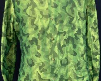 Gianni Versace Cotton/ Silk Camouflage Shirt ITALY
