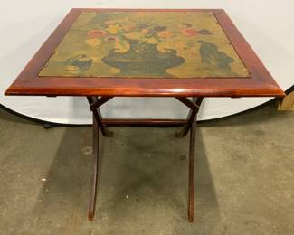 Vintage Tuscan Folding Tilt Top Table

