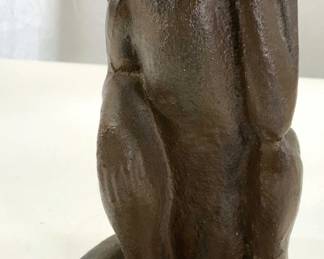 Painted Cast Iron Monkey Doorstop
