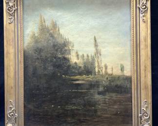 Antique Landscape Oil Painting
