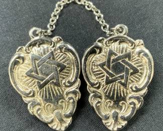 Sterling Silver Judaica Tallit Clips
