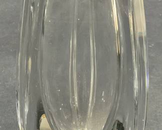 Baccarat Paperweight Crystal Triangle Vase, France
