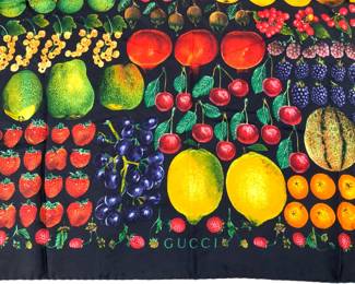 GUCCI Fruits Medley Multicolor Silk Scarf, Italy

