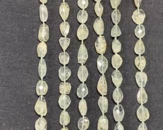 3 Pale Blue/Green Gemstone Layering Necklaces
