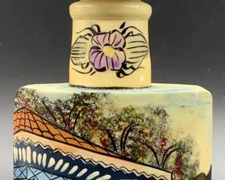 Vintage Hand Painted Turkish Perfume Bottle
