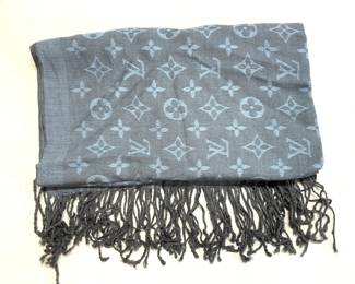 LOUIS VUITTON Style Reversible Fringe Scarf
