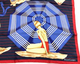 Ralph Lauren Sgn Silk Hand Rolled Scarf, IT
