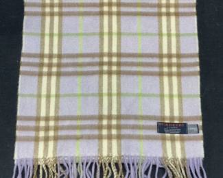 Burberry Lavender Cashmere Nova Check Scarf
