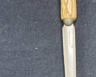 Vintage Carved Bone Crane Letter Opener, USA
