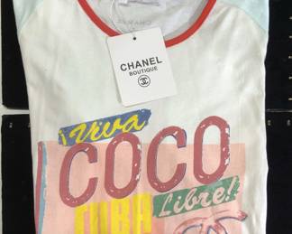 CHANEL Boutique Cotton Viva Coco Tee, NWT
