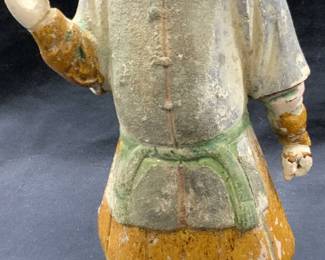 Antique Sancai Glazed Terracotta Asian Figure

