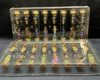 PURIM Judaica Figural Chess Piece Set, 32 NIB

