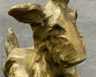Meisinger Art Deco Bronze Dog Figurine
