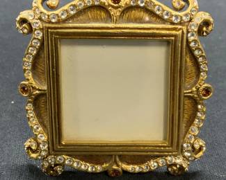 Jay STRONGWATER Gold Tn Crystal Picture Frame
