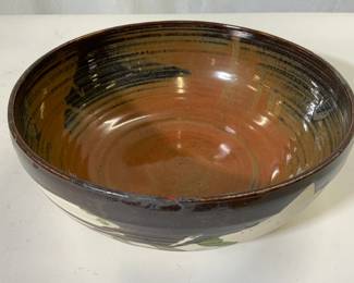 Signed Hand Crafted Ceramic Bowl Vessel
