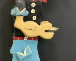 Pinochle Signed POPEYE Standing Ashtray Caddy 3ft
