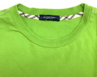 BURRBERRY LONDON Lime Green Crew Neck Shirt
