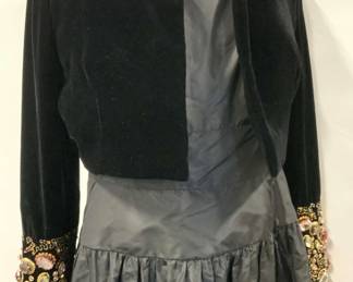 Bill Blass Saks 5th Ave Silk Gown w Beaded Jacket
