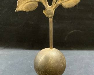 Vintage Cast Iron Rose Fence Finial
