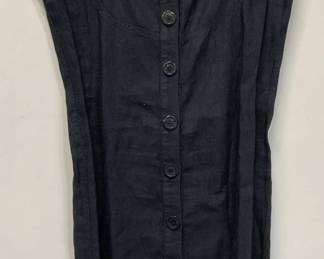 Burberry Navy Blue Linen Dress w Belt, Italy, 2
