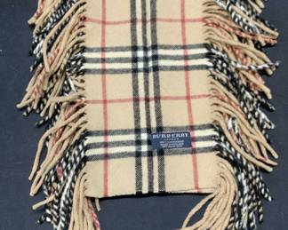 Burberry Tan Nova Check Cashmere Scarf, England
