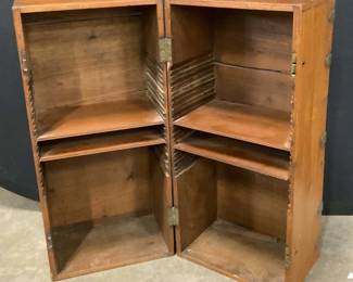 Vintage Wooden Campaign Travel Trunk
