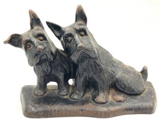 NSM.CO Antique Scottie Dog Iron Door Stop
