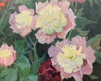 K.Ktosowsry 1925 Floral Still Life Oil Painting
