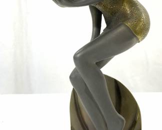 G LEONARDI CHLOE Metal Art Deco Female Figure
