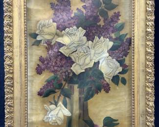 Signed P.B. Allernet Antq Still Life Oil Painting
