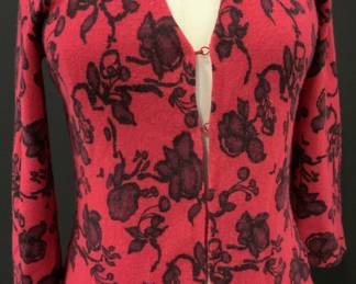 MAGASCHONI Red Cashmere Cardigan, Italy
