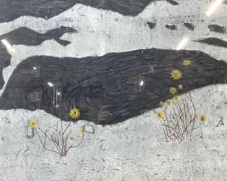 Signed Zhans 1966 WoodCut Framed Art
