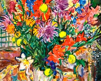 FRITZ MEIJER Signed Still Life Floral Lithograph
