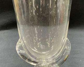 STEUBEN Signed Crystal Footed Vessel
