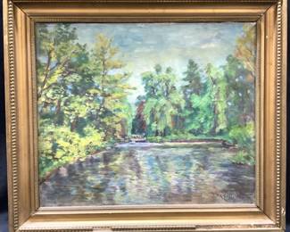 Jitka Zidlicka Signed Vntg Landscape Oil Painting
