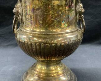 Crescent Vintage Silver Plate Footed Urn
