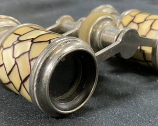 Vintage Enamel & Metal Opera Glasses

