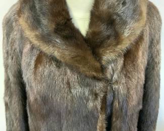 Hudson Furs Custom Made Fur Coat w Silk
